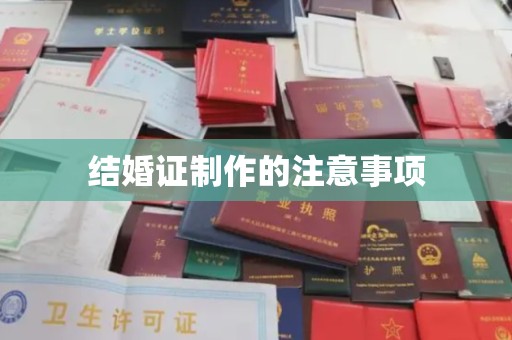 株洲结婚证制作的注意事项