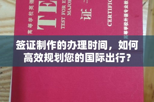 株洲签证制作的办理时间，如何高效规划您的国际出行？