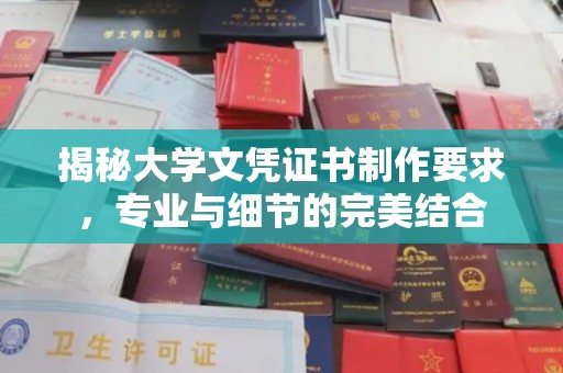 株洲揭秘大学文凭证书制作要求，专业与细节的完美结合