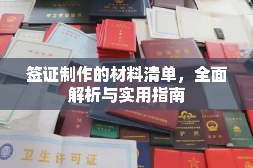 株洲签证制作的材料清单，全面解析与实用指南